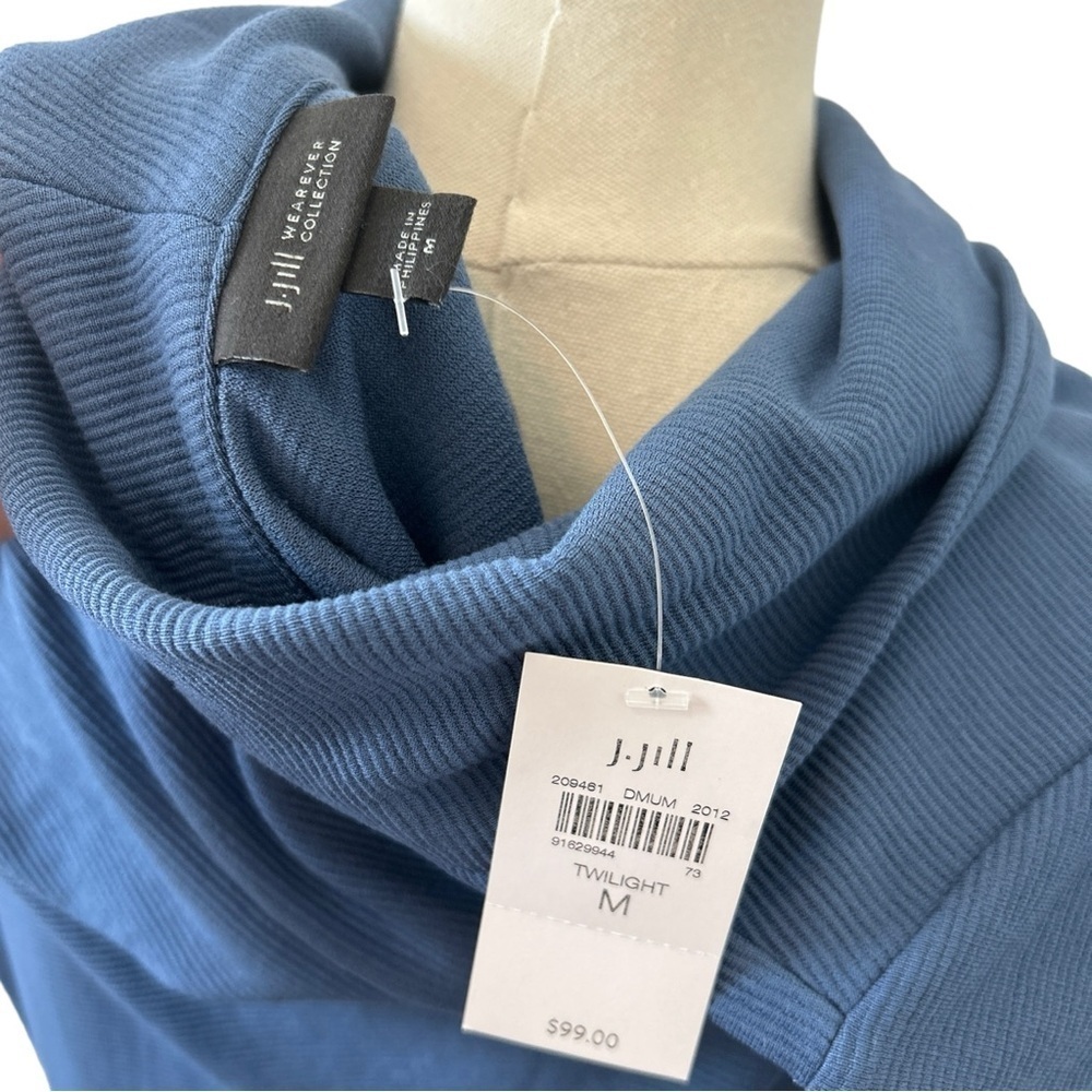 J. Jill ✘ NWT Wearever Collection Scoop Neck Tunic Top Dress, Twilight Blue, M - Picture 4 of 6